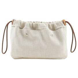 Pouch 20 em Toile e Barenia Fourbi Branco Hermès Branco