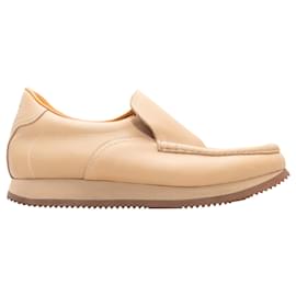 Hermès Mocasines de cuero color tan Hermes Size 40 Camello
