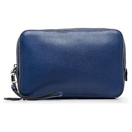 Clutch Prada Vitello Daino azul Azul