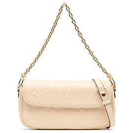Bolsa de corrente Louis Vuitton Monogram Empreinte Giant Ivy bege Bege