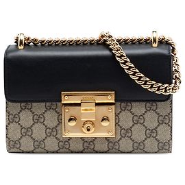 Bolsa transversal Gucci Small GG Supreme Padlock bege Bege