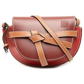 Borsa a tracolla LOEWE Mini Tricolor Leather Gate rossa Rosso