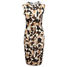 Vestido sin mangas con estampado geométrico marrón y multicolor Givenchy Talla US M Castaño