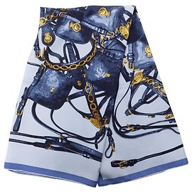 Sciarpa in seta Hermès Brides Rebelles 90 blu Blu