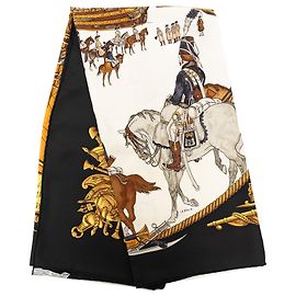 Hermès Seidentuch Orange Marine Et Cavalerie 90 Orange