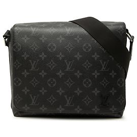 Black Louis Vuitton Monogram Eclipse District PM Crossbody Bag Black