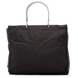 Bolsa Prada Tessuto com alça de metal marrom Marrom