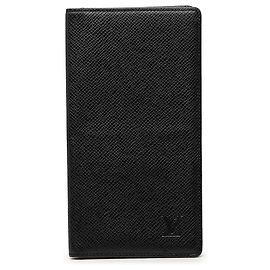 Black Louis Vuitton Taiga Brazza Wallet Black
