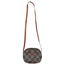 Vintage braune Fendi Pequin kleine Umhängetasche Braun