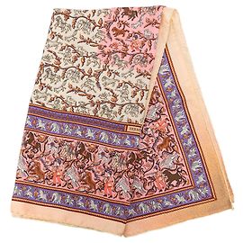 Sciarpa in seta Hermès Chasse en Inde 90 multicolore Multicolore