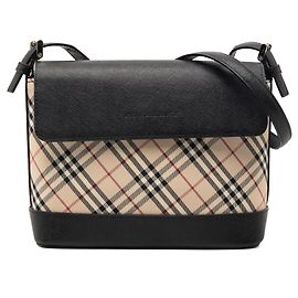Bolsa transversal de lona Burberry Nova Check bege Bege