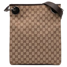 Borsa a tracolla Gucci GG Canvas Eclipse marrone Marrone