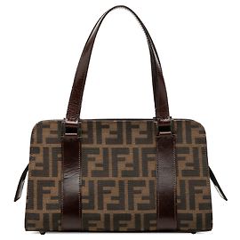 Sac à main en toile Zucca marron Fendi Marron