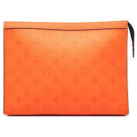 Pochette Voyage MM Monogram Taigarama Laranja Louis Vuitton Clutch Bag Laranja