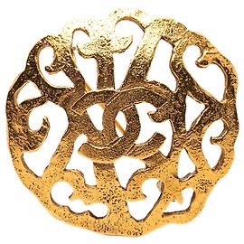Chanel CC Brosche vergoldet Golden