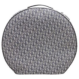 Navy Christian Dior 2001 Oblique Trotter Vanity Case Blue