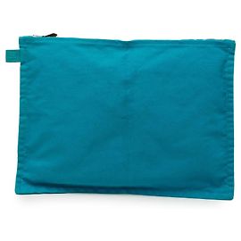 Hermès Toile Bora Bora Zip Pouch Blue GM Blau