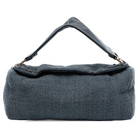 Borsa a tracolla in tweed grigio Prada Grigio