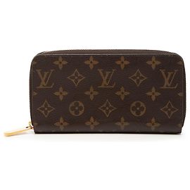 Cartera larga Louis Vuitton Monogram Zippy marrón Castaño