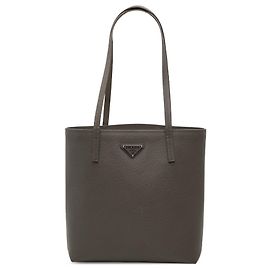 Tote em couro Saffiano cinza Prada Cinza