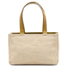 Beiger Prada Canvas Tote Beige