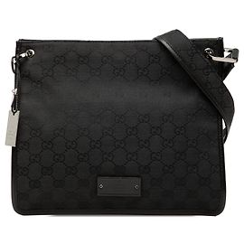 Borsa a tracolla Gucci GG Canvas nera Nero