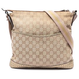 Bolsa transversal Gucci GG Canvas Web bege Bege