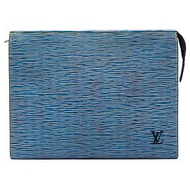 Necessaire e Clutch Bag 26 em Epi Denim azul Louis Vuitton Azul