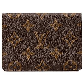 Tarjetero Monogram marrón Louis Vuitton Castaño