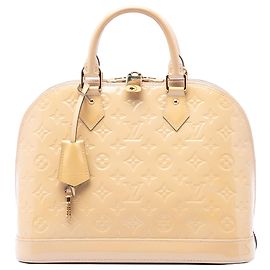 Bolsa Louis Vuitton Monogram Vernis Alma PM Bege Bege