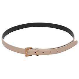 Schmaler Ledergürtel in Beige Saint Laurent Beige