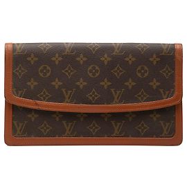 Clutch Louis Vuitton Monogram Pochette Dame GM marrom Marrom