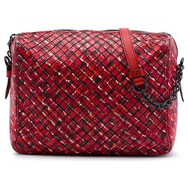 Bolsa Camera de couro estampado vermelho Bottega Veneta Vermelho
