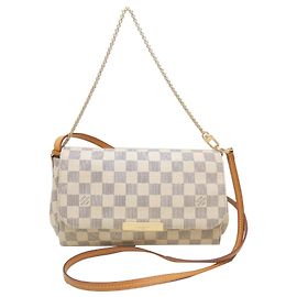 Bolso Louis Vuitton Damier Azur Favorite MM blanco Blanco
