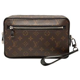 Pochette Louis Vuitton Monogram Macassar Kasai marron Marron