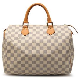 Sac Boston Louis Vuitton Damier Azur blanc Speedy 30 Blanc