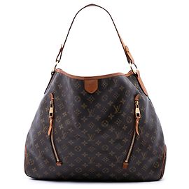 Borsa Hobo Louis Vuitton Monogram Delightful GM Marrone Marrone