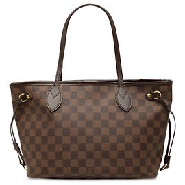 Bolsa Tote Neverfull PM em Damier Ebene marrom Louis Vuitton Marrom
