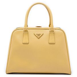 Bolso Prada Saffiano Lux Pyramid Frame amarillo Amarillo