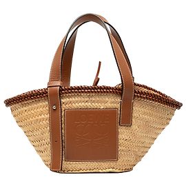 Panier cabas LOEWE Small Raffia Anagram beige Beige