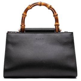 Bolso Gucci Mini Nappa Bamboo Web Nymphaea negro Negro