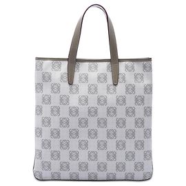Grey LOEWE Anagram Coated Canvas Tote Grey