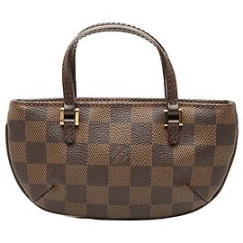 Brown Louis Vuitton Damier Ebene Manosque Pochette Handbag Brown