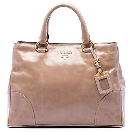 Bolsa Prada Vitello Shine marrom Marrom