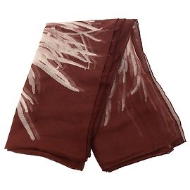 Red Hermès Dahlia Mousseline Silk Shawl 140 Scarves Red