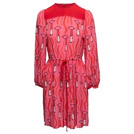 Valentino Garavani Valentino Kleid mit Pink & Rot Print Größe US S Pink
