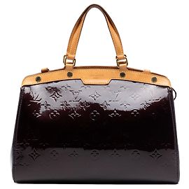 Bolsa Louis Vuitton Monogram Vernis Brea MM Roxa Roxo