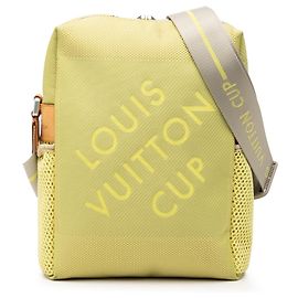 Borsa a tracolla verde Louis Vuitton Damier Geant LV Cup Weatherly Verde