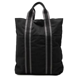 Bolso Tote Cabas Toile Fourre Tout negro Hermès Negro