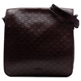 Sac bandoulière Gucci Guccissima marron Marron